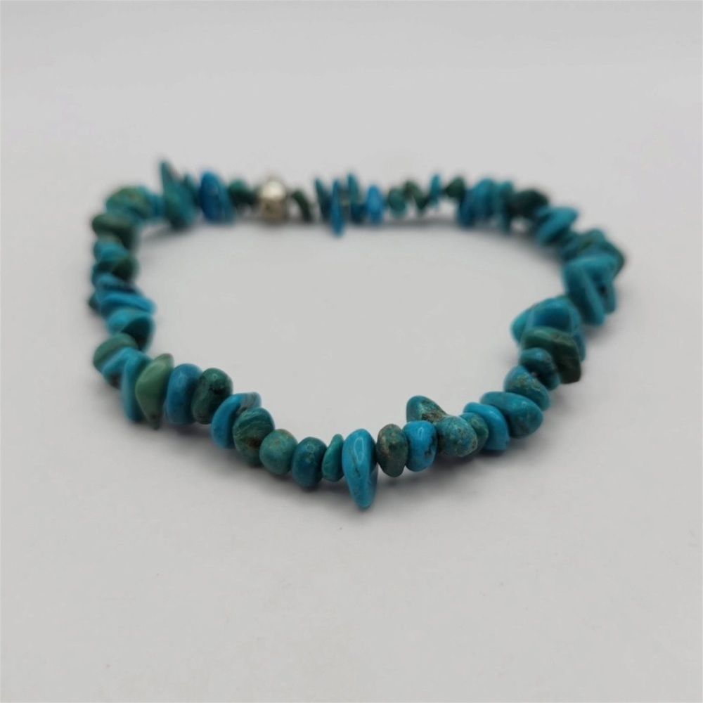 Vintage Carolyn Pollack Turquoise Bracelet stretch signed Southwestern